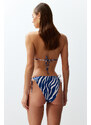 Trendyol Animal Patterned Regular Bikini Bottom with Accessories