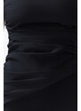 Trendyol Black Body-Sitting Woven Long Evening Dress