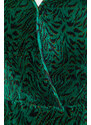 Trendyol Curve Animal Print Double Breasted Midi Woven Dress