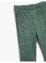 Koton Spanish Leg Leggings Trousers. Elastic Waist, Soft Textured.