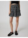 Koton Floral Skirt Mini Ruffle Belted Waist Comfortable Cut