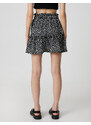 Koton Floral Skirt Mini Ruffle Belted Waist Comfortable Cut