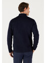 AC&Co / Altınyıldız Classics Men's Navy Blue Anti-Pilling Standard Fit Normal Cut Half Turtleneck Knitwear Sweater.