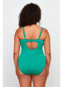 Trendyol Curve Green Balconette Smoothing Swimsuit