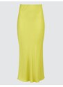 Jimmy Key Limoni High Waist Satin Midi Skirt