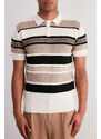 Trendyol Multi Color Regular Fit Striped Knitwear Polo Neck T-Shirt