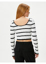 Koton U Neck Ribbed Crop Knitwear Sweater