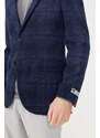 ALTINYILDIZ CLASSICS Men's Navy Blue Slim Fit Slim Fit Mono Collar Woolen Blazer Jacket