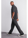Trendyol Limited Edition Smoked Comfort/Wide Leg Textured Hidden Lace Up Wrinkle-Free Sweatpants