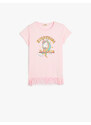 Koton Unicorn Printed Tasseled T-Shirt Short Sleeves