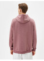 Koton Hooded Sweatshirt Motto Printed Long Sleeve