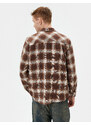 Koton Lumberjack Shirt Buttoned Pocket Detail Classic Collar Long Sleeve