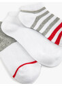 Koton Set of 3 Multicolored Striped Cotton-Mixed Socks