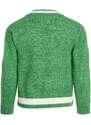 Dětský svetr s příměsí vlny Tommy Hilfiger zelená barva, hřejivý