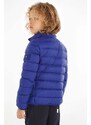 Dětská péřová bunda Tommy Hilfiger tmavomodrá barva