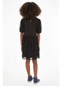 Dívčí šaty Tommy Hilfiger černá barva, mini