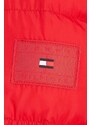 Dětská péřová bunda Tommy Hilfiger červená barva