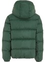 Dětská péřová bunda Tommy Hilfiger zelená barva