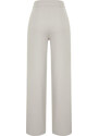 Trendyol Mink High Waist Wide Leg Pleated Woven Trousers