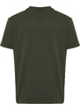 Trendyol Khaki Regular/Normal Fit Printed 100% Cotton Short Sleeve T-Shirt