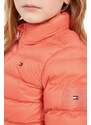 Dětská péřová bunda Tommy Hilfiger oranžová barva
