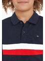 Dětské tričko s dlouhým rukávem Tommy Hilfiger tmavomodrá barva