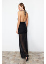 Trendyol Black Fitted Chiffon Woven Dress