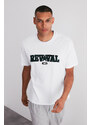 Trendyol White Relaxed/Casual Fit Text Embroidery Appliqué 100% Cotton Short Sleeve T-Shirt