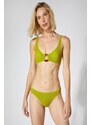 Koton Bikini Top Accessory Detailed Textured Strap Coated