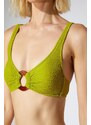 Koton Bikini Top Accessory Detailed Textured Strap Coated