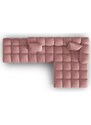 Růžová sametová rohová pohovka Windsor & Co Halley 309 cm, pravá