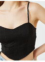 Koton Crop Singlets Asymmetrical Cut, Thin Straps