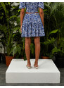 Koton Mini Skirt With Tropical Print Tiered