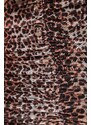 Koton Women's Long Sleeve Leopard Print Mini Dress 2sak80065ek