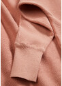 bonprix Oversize žebrovaný svetr Růžová