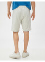 Koton Basketball Printed Shorts with Lace-Up Waist, Slim Fit with Pockets.