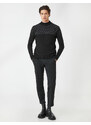 Koton Knitwear Sweater Half Turtleneck Crowbar Detailed