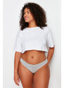 Trendyol Curve 2 White- 2 Tan- 1 Gray- 2 Black Packaged Plus Size Briefs