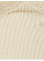 Koton Crop Ribbed Undershirt Strappy V-Neck Lace