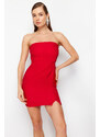 Trendyol Red Body-fitting Woven Elegant Evening Dress