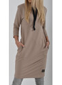 Enjoy Style Béžové mikinové šaty ES1920