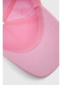 Bavlněná baseballová čepice Guess RHINESTONES růžová barva, s aplikací, V4GZ00 WFKN0