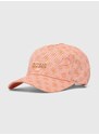 Bavlněná baseballová čepice Guess PEONY růžová barva, V4GZ01 WFKN0