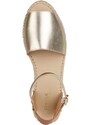 Kožené sandály Geox D LAMPEDUSA dámské, zlatá barva, D45V0B 0CF43 C2X6N