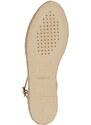 Kožené sandály Geox D LAMPEDUSA dámské, zlatá barva, D45V0B 0CF43 C2X6N