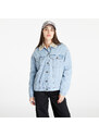 Dámská džínová bunda Urban Classics Ladies Oversized Sherpa Denim Jacket Clearblue Bleached