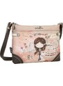 Anekke jednoduchá crossbody kabelka Peace & Love Pink