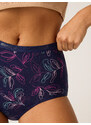 Menstruační kalhotky Modibodi Classic Full Brief Moderate-Heavy Passion Vine Navy (MODI4018PVN) S