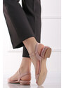 Ideal Světle růžové nízké sandály Sharon