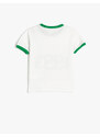 Koton T-Shirt College Theme Printed Short Sleeves Crew Neck Cotton